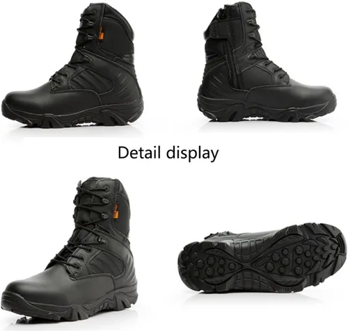 Vista 4 de Kervaky Botas tácticas para hombre, botas militares, botas duraderas, botas de senderismo, botas ligeras, botas para exteriores