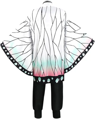 Vista 3 de NXJSH Kimetsu no Yaiba Anime Cosplay Kimono - Conjunto de peluca para mujeres, hombres, niñas y niños, perfecto para Halloween