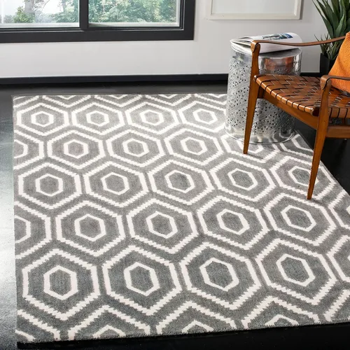 Vista 14 de SAFAVIEH Himalaya Collection - Alfombra decorativa, 2 x 3 pies, gris oscuro y marfil, lana hecha a mano, ideal para zonas de alto tráfico