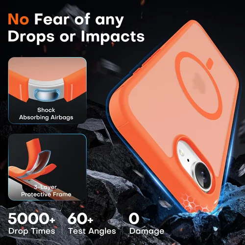 Vista 944 de TOCOL Funda para iPhone 11, compatible con Magsafe, protección completa de cámara, imanes integrados, protección contra caídas, funda translúcida
