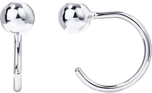 Vista 27 de PAVOI - Aretes de media aro de plata esterlina 925 Pendiente hipoalergénico minimalista pequeño para cartílago