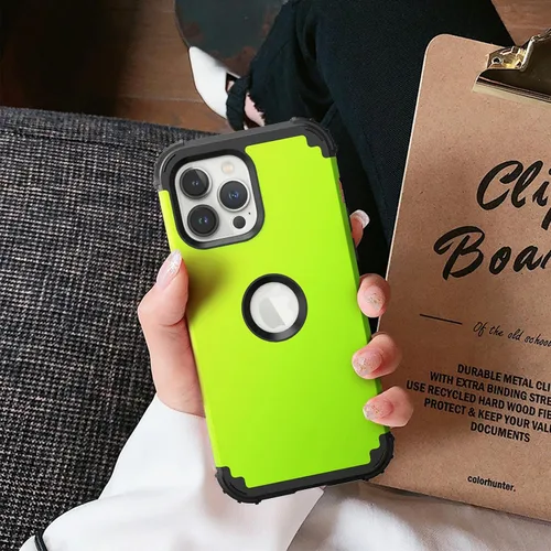 Vista 4 de IDweel Funda para iPhone 14 Pro Max con Protector de Pantalla para Mujeres, 3 en 1, a prueba de golpes, ajuste delgado, híbrida, resistente, Hierba