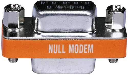 Vista 2 de Monoprice Módem nulo DB9 Mini tipo - hembra a hembra, naranja