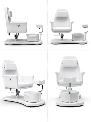 Vista 9 de OKAKOPA Silla de pedicura sin fontanería para tecnología de uñas, estación de pedicura portátil con soporte de pedicura y cuencos, silla de spa