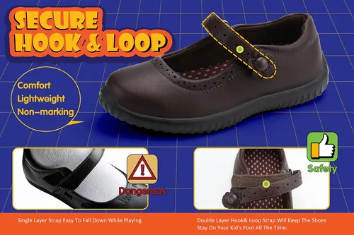 Vista 5 de JABASIC - Zapatos escolares Mary Jane, para niña