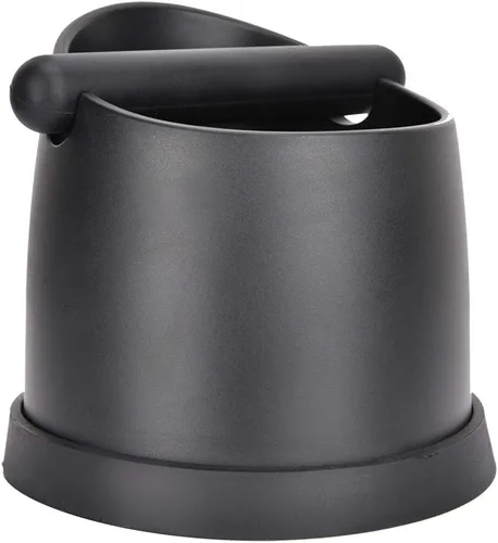 Vista 4 de Fdit Café Knock Out Box Cubo de café de plástico ABS grande Café expreso molido antideslizante Espresso Dump Bin (negro)