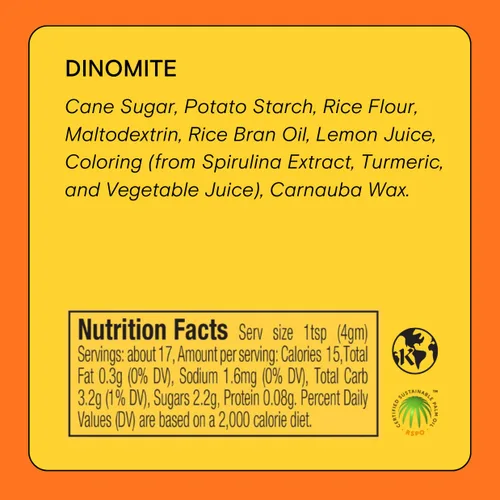 Vista 2 de Supernatural Dinomite Sprinkles, mezcla de confeti de dinosaurio vegano sin Colores a base de plantas e ingredientes veganos Gránulos