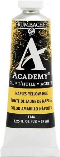 Vista 5 de Grumbacher Academy Pintura al óleo, 1.3 fl oz/1.25 oz, tono pálido amarillo cadmio