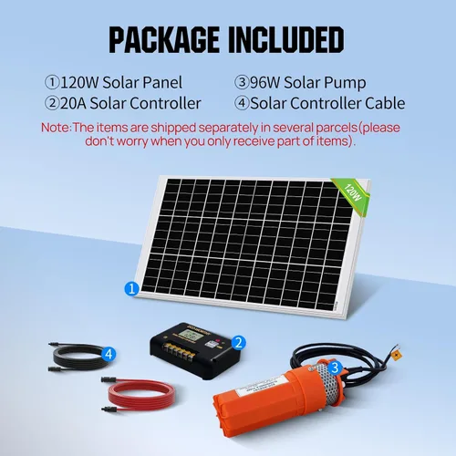 Vista 9 de ECO-WORTHY Kit de bomba sumergible solar, kit de panel solar de 100 W y bomba de pozo profundo de 12 V CC - 100 pies/98.4 ft