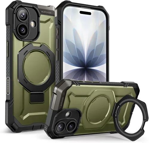 Vista 27 de SUPCASE - Funda para iPhone 17 Pro Max con soporte (agarre de escarabajo de unicornio), cubierta de control de cámara, compatible con MagSafe