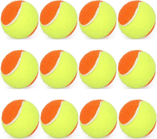 Vista 11 de URBEST Pelota de tenis, 12 paquetes de pelotas de tenis de entrenamiento, pelotas de práctica para jugadores novatos, pelotas de juego para perros