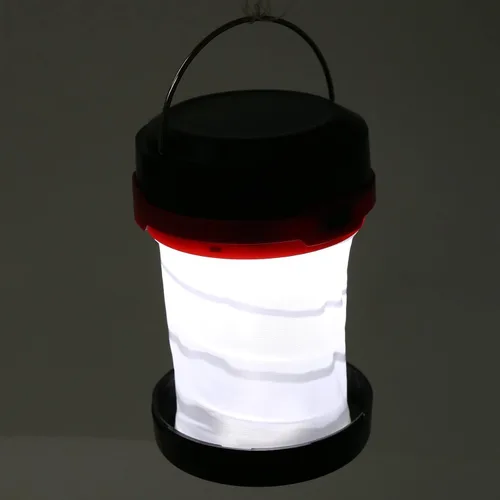 Vista 5 de Linterna de camping LED con energía solar USB plegable portátil recargable para senderismo camping tienda caza rojo