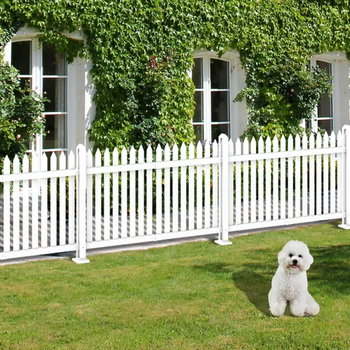 Vista 9 de Pilar de PVC 30 "H poste durable blanco para jardín vinilo piquete valla recta