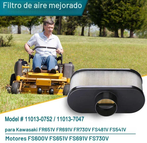 Vista 2 de Kit de ajuste Emmawin FR691V para Kawasaki FR651V FR730V FS481V FS541V FS600V FS651V FS691V FS730V Motor de Cortacésped, Reemplazo de filtro