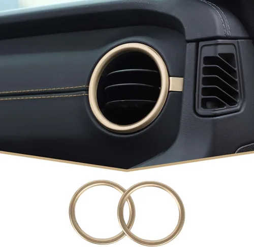 Vista 10 de JeCar Anillo de Ventilación del Aire Acondicionado del Tablero de Aleación de Aluminio Cubierta de Moldura de Salida de AC Accesorios Interiores