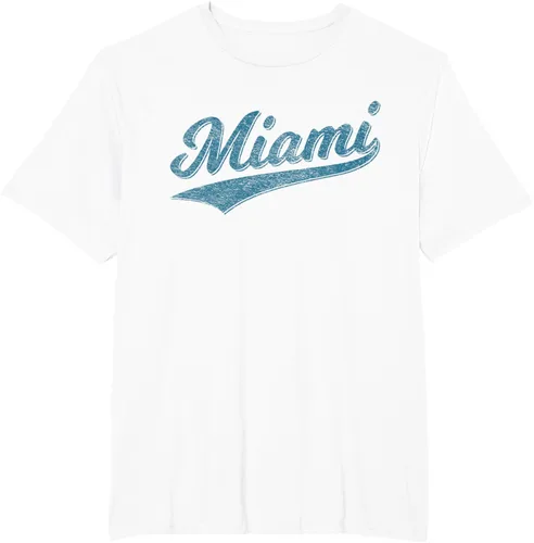 Vista 5 de Camiseta de estilo vintage de Miami Florida VARSITY SCRIPT Sports, gris, S