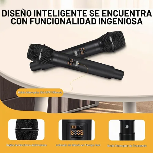 Vista 6 de MELONARE Sistema de micrófono inalámbrico de 8 canales UHF 500MHz MWM-81F