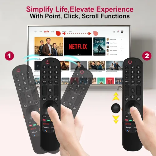 Vista 4 de Reemplazo remoto para TV LG, para todos los LG Magic 2019-2025 para televisores inteligentes con función de voz y puntero