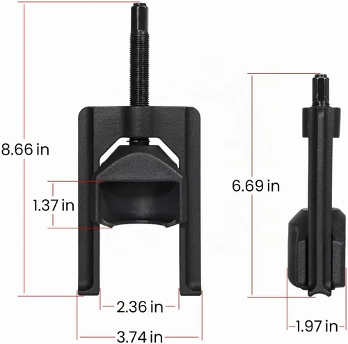 Vista 7 de E-cowlboy 10105 Herramientas de extracción de juntas en U automotrices (Clase 1-3) Extractor de juntas universales Prensa de extracción de junta