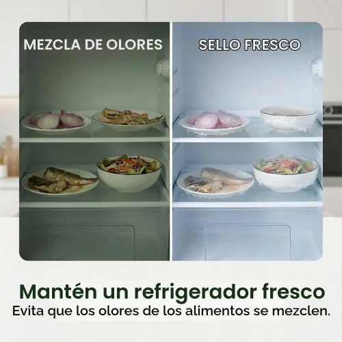 Vista 6 de Cubiertas elásticas desechables para alimentos para tazones reutilizables