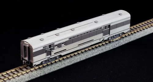 Vista 2 de Kato USA Model Train Products N CB&Q Streak Zephyr UNITRACK - Juego de iniciación, color plateado