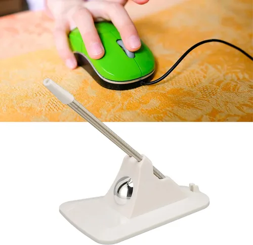 Vista 2 de Mouse Bungee, universal y elegante, simple, a prueba de óxido, soporte de cable de mouse portátil, color negro para deportes electrónicos (blanco)