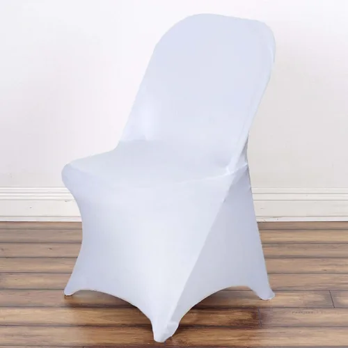 Vista 20 de Efavormart - Funda para silla plegable elástica de elastano, ajustable, para cenas, eventos, bodas, fiestas, banquetes, catering, color beige