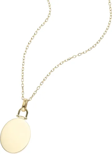 Vista 3 de Fossil - Collar de cadena con dije de acero inoxidable grabado y enchapado para mujer