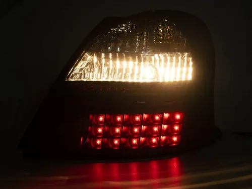 Vista 5 de Par de luces traseras LED de freno trasero negro compatible con Yaris Hatchback 2006 2007 2008