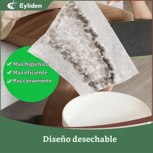 Vista 2 de Eyliden - Trapeador barredora con 36 repuestos, 3 tipos de paños desechables secos y húmedos, diseño hermético sin almohadillas perdidas, recambios
