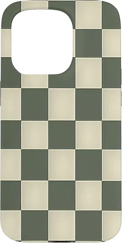 Vista 13 de Funda para iPhone 11 Pro Max con patrón de tablero de ajedrez verde salvia