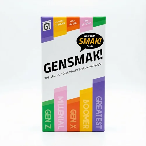 Vista 2 de GENSMAK! Juego de fiesta - Atractivo juego de trivia multigeneracional con pistas cómicas - Divertido para familiares y amigos, adultos