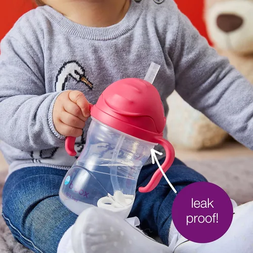 Vista 6 de b.box Vaso para beber con popote pesado. A prueba de fugas y derrames. Fácil agarre. Sin BPA, apto para lavavajillas. Bebe desde cualquier ángulo.