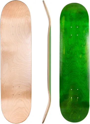Vista 2 de Cal 7 Tabla de patineta de arce en blanco 7.75, 8.0, 8.25 y 8.5 pulgadas Verde