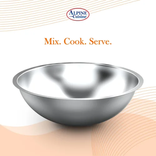 Vista 7 de Alpine Cuisine Cuenco de cocina de acero inoxidable de 1.5 cuartos de galón para preparar comidas de cocina, cocinar y hornear.