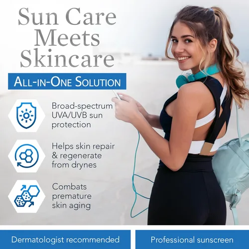 Vista 3 de Clear Choice - Protector solar para rostro SPF 45, protector solar sin aceite e hidratante ligero con óxido de zinc, seguro para arrecifes, amplio