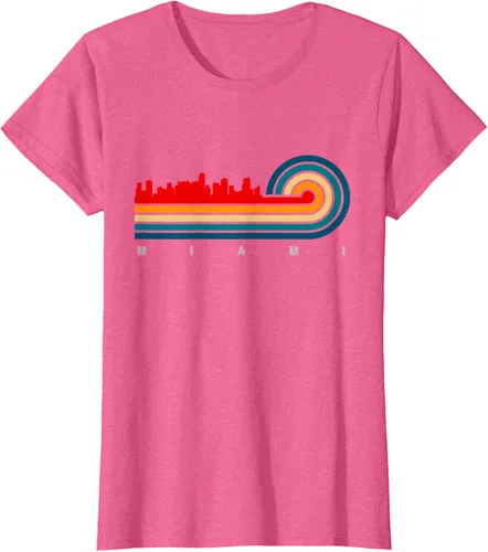 Vista 54 de Camiseta Retro City of Miami Florida, Negro