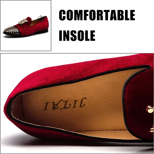 Vista 3 de JITAI Mocasines para hombre mocasines de terciopelo para hombre zapatos de boda para hombre zapatos de fiesta