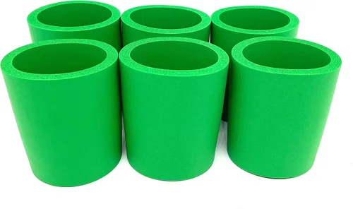 Vista 10 de Pen Kit Mall - Enfriador de latas de espuma gruesa en blanco de la vieja escuela, no plegable (varios colores, paquete de 6 - C, 6)