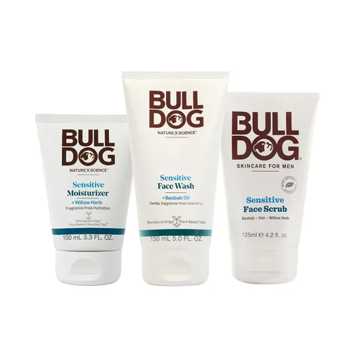 Vista 11 de Kit original completo de cuidado y aseo facial para hombres de Bulldog con hidratante, limpiador facial y exfoliante facial