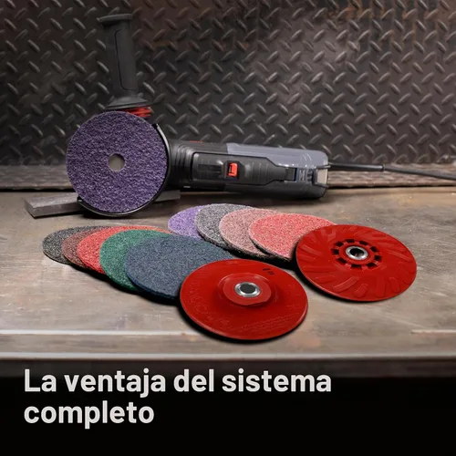 Vista 5 de Amoladora angular eléctrica 3M, 11130, VS, interruptor deslizante de 4.5-5 pulgadas, 13 amperios, 120V, para corte, esmerilado, pulido y eliminación