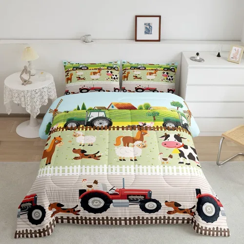 Vista 56 de Feelyou - Juego de funda de edredón para niños, castillo rosa, tamaño individual, lindo juego de edredón con moño, juego de cama para niños y niñas