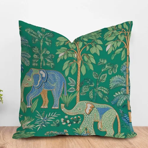 Vista 10 de ArogGeld Chinoiserie - Funda de cojín con diseño de pagoda asiática azul índigo, diseño cuadrado de flores y pagoda asiática, para oficina, silla