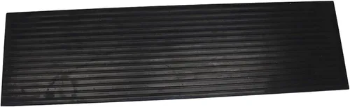 Vista 6 de Rampa de umbral de goma sólida antideslizante, 11000 libras, de goma sólida, portátil, para patineta, color negro, 3.9 x 35.4 x 0.4 pulgadas
