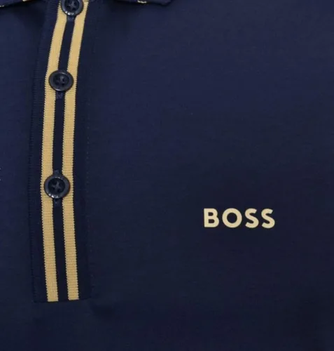 Vista 3 de Hugo Boss Polo Paule 1_99 para hombre de algodón entrelazado algodón lujoso tacto delgado 50501388