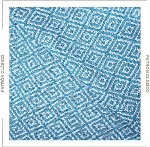 Vista 4 de RAJRANG - Manta azul aguamarina con borla bohemia, 50 x 60 pulgadas, súper suave, 100% algodón, cálida manta decorativa para sofá, sillas y sofá