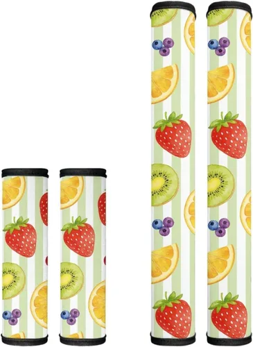 Vista 25 de Juego de 4 fundas protectoras de repuesto para manija de puerta de refrigerador con temática de té de la tarde para microondas, horno, refrigerador