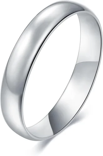 Vista 8 de Anillo de boda de calce cómodo, resistentes al deslustre, liso, pulido, de plata fina 925, anillo de 4 mm Plata de ley de 0.157 in