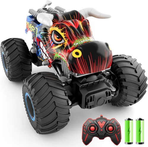 Vista 8 de Monster Truck Toys, coche de control remoto 1:16 con luz y música Verde