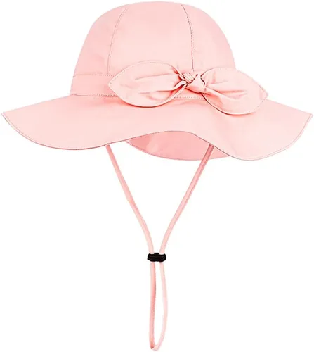 Vista 2 de Sombrero de sol transpirable para niños y niñas pequeños, de algodón, plegable, con protección SPF 50+